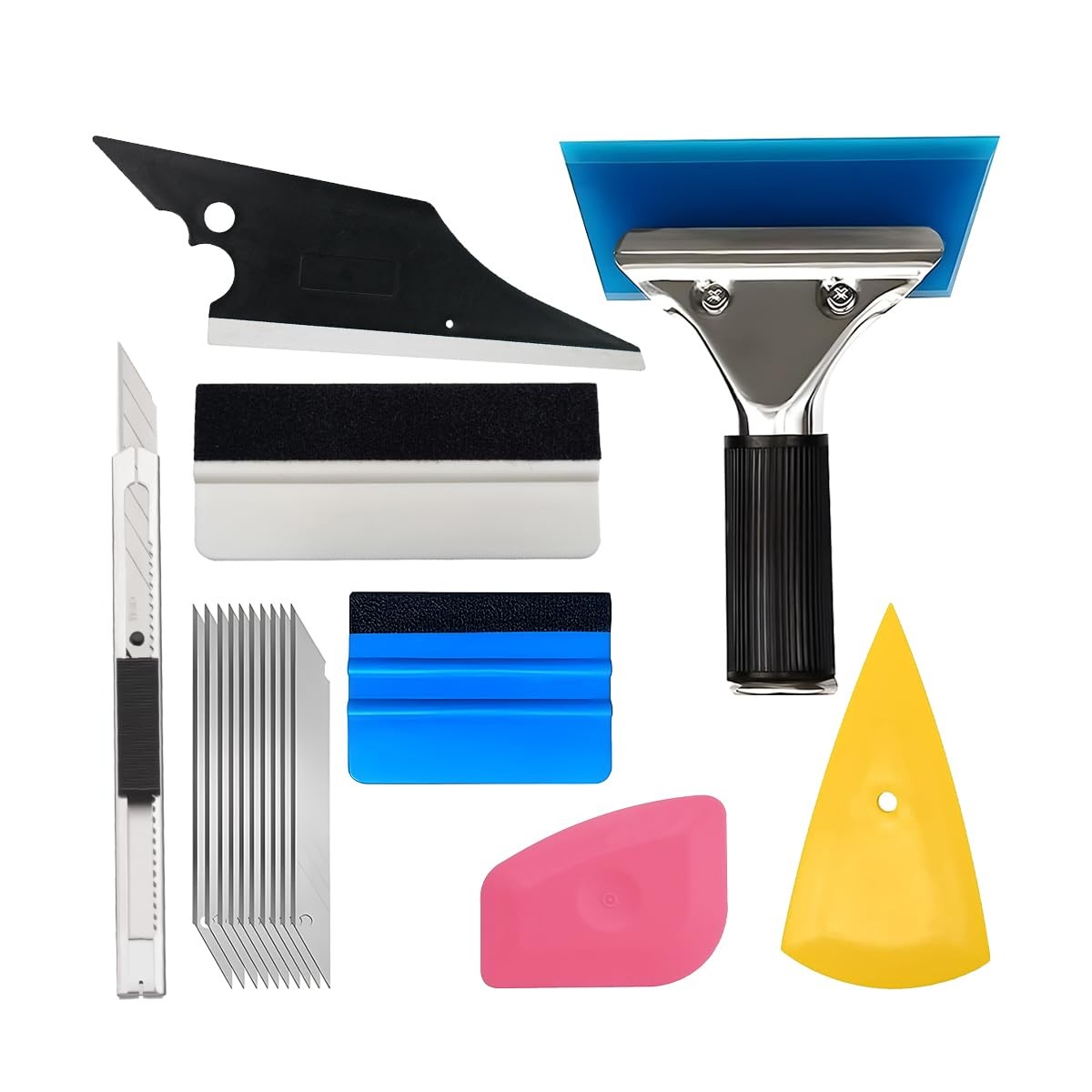 Car Window Tint Tool Kit 8PCS Squeegee, Knife, Vinyl Wrap for Vehicles