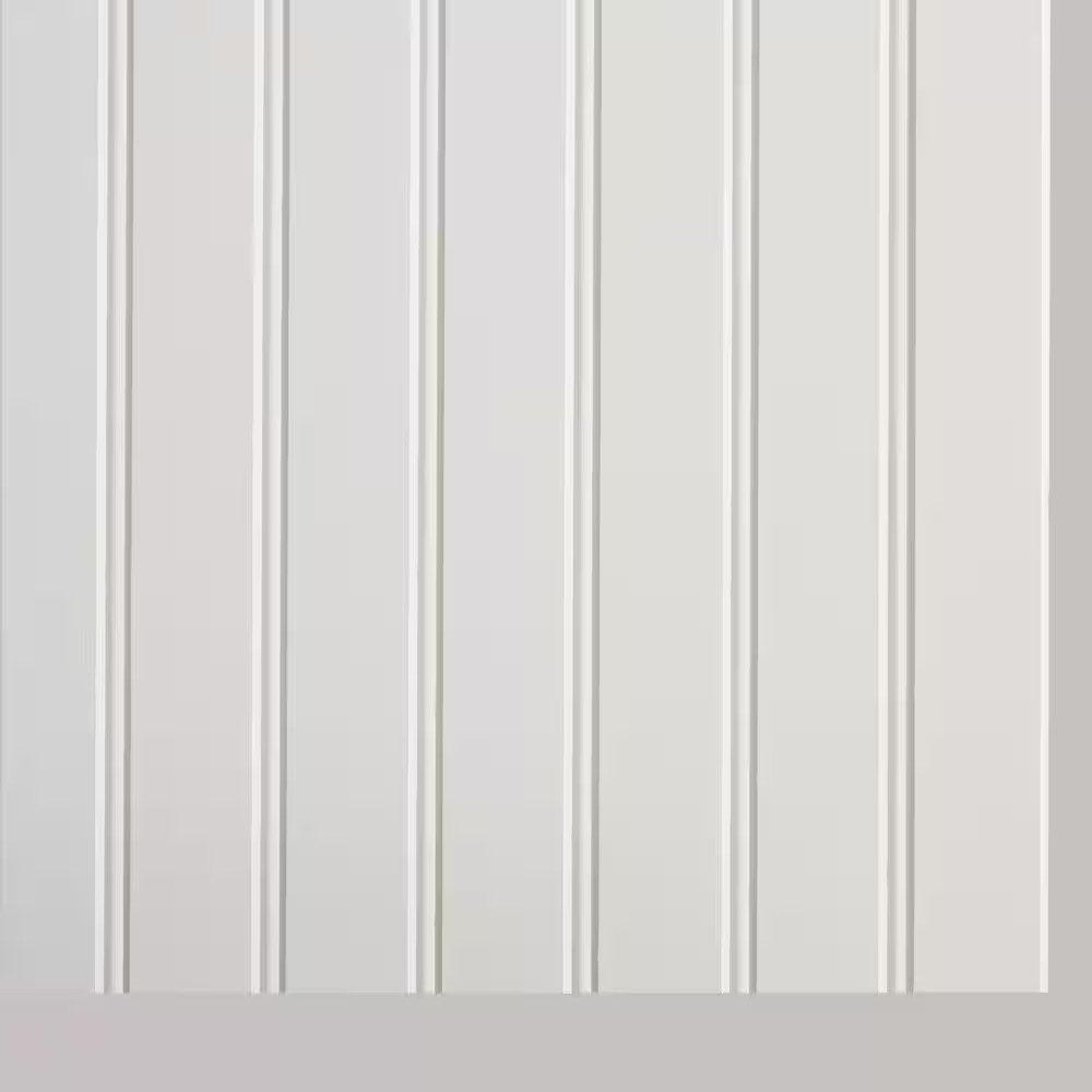 Beadboard Wall Panel White Wainscoting Hardboard Interior Decorative 32SqFt