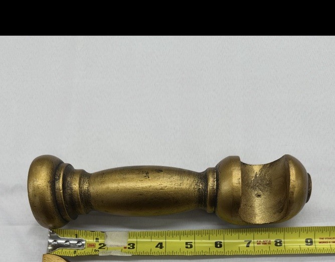 (set of 2x) 1-3/8” Hole Wood Rod Holder Bracket Drapery Hardware – Gold