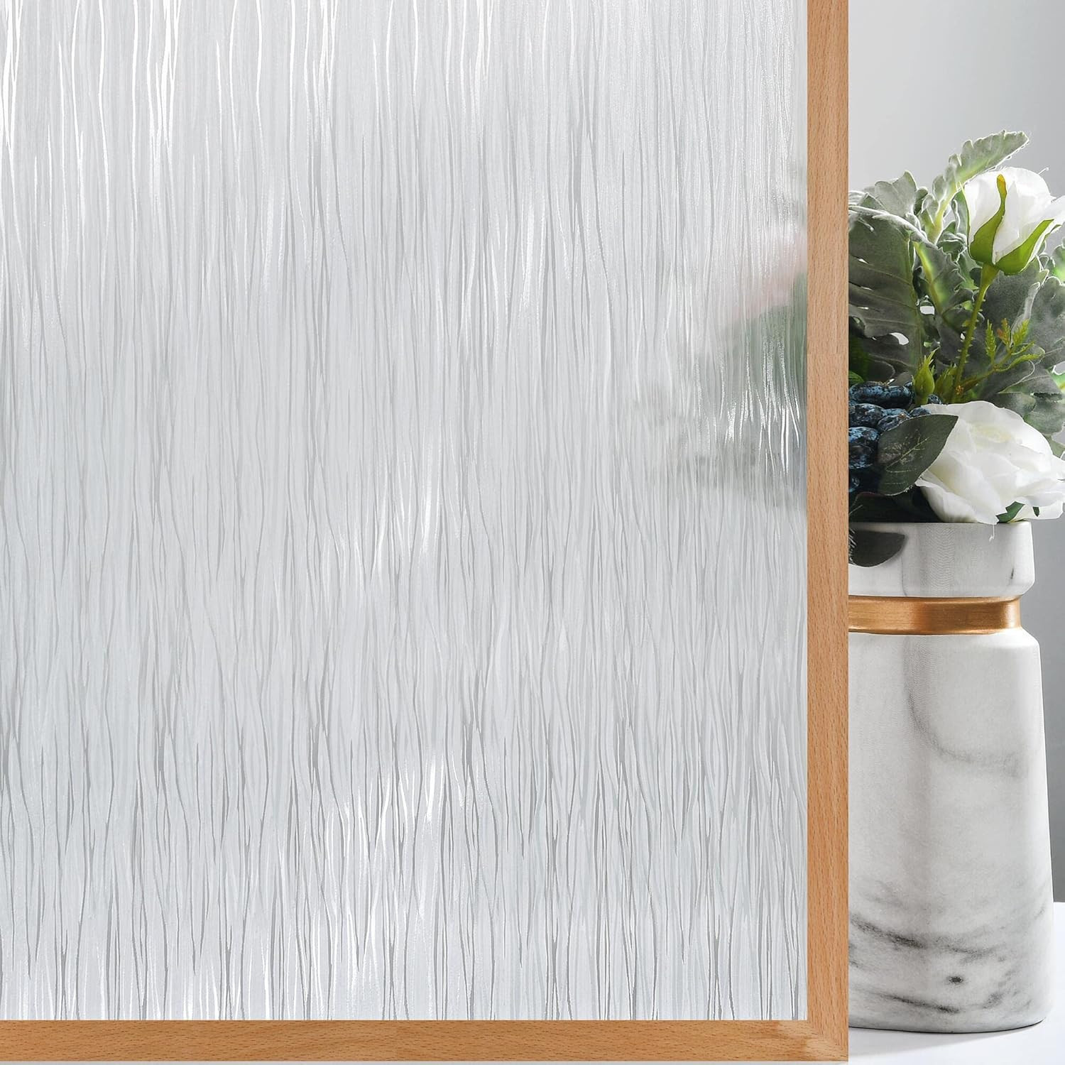 Rain Glass Window Film Privacy Static Window Clings Decorative Glass Sticker for