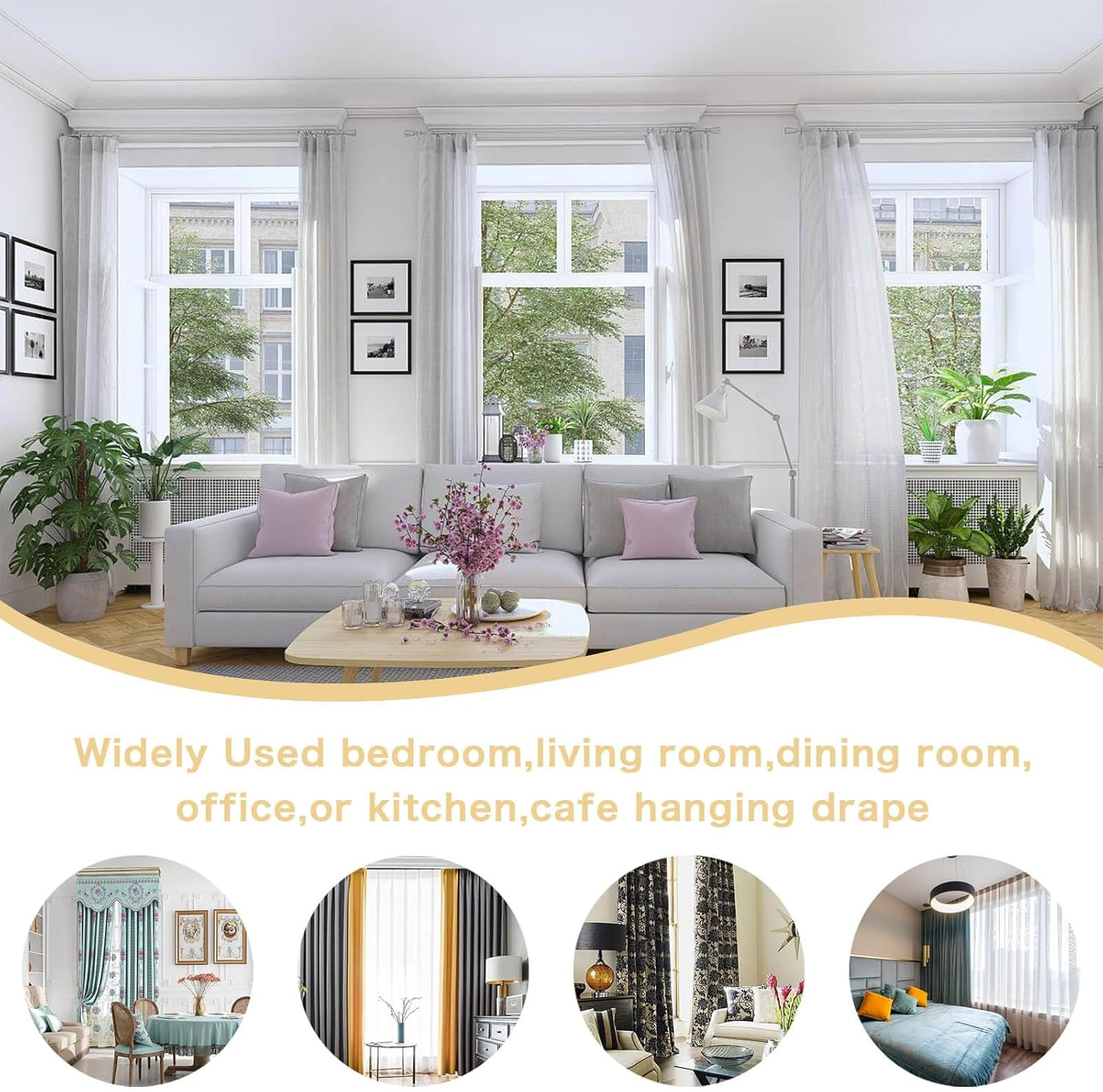 Openable Curtain Rings with Eyelets,2Inch Heavy Duty Rustproof Metal Drapery Rin