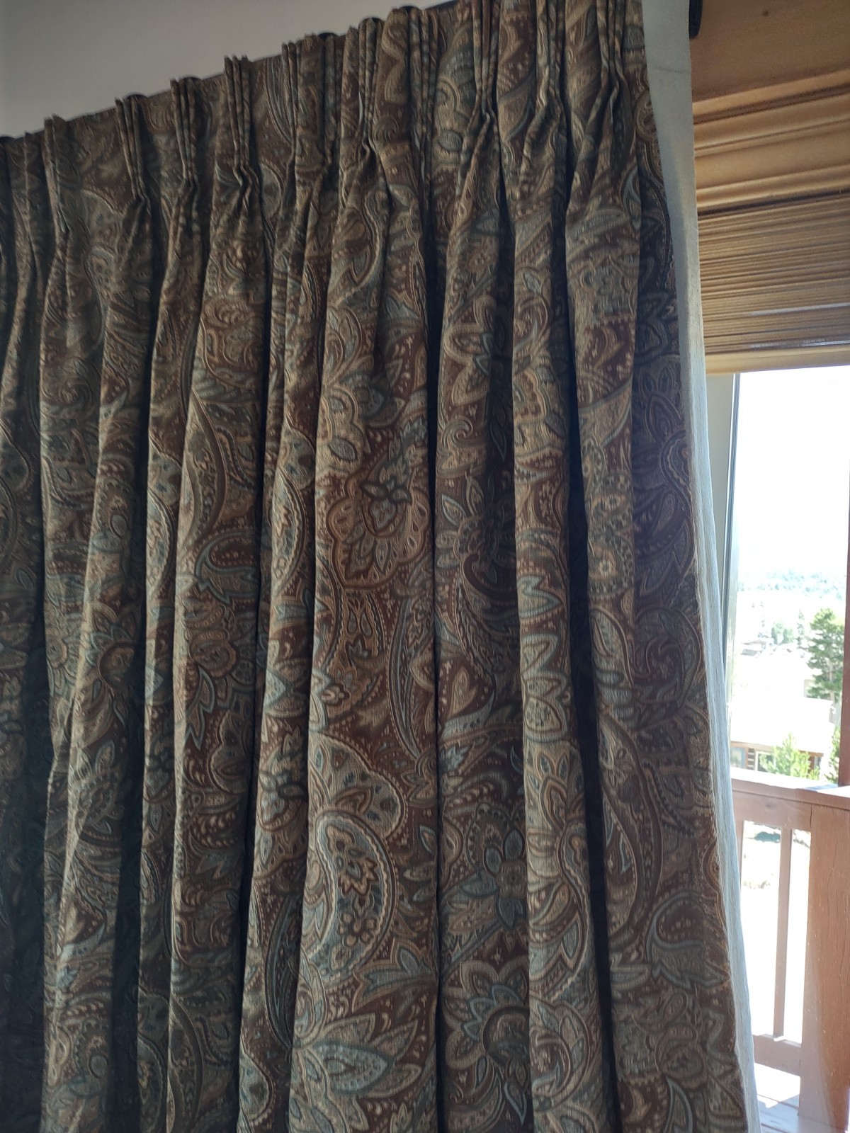 $999 Custom Design 100%-Cotton Drapes Curtains Darkening 100″ X 131″ 2-Panels !