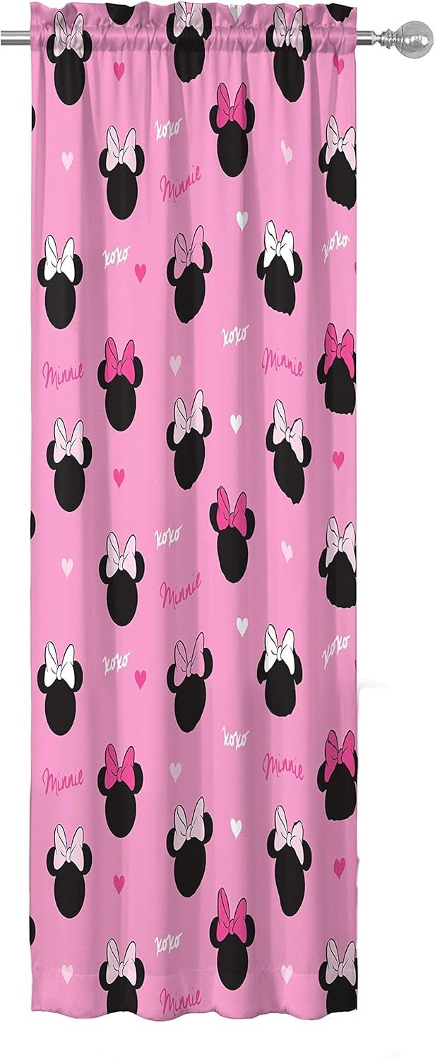 Charming 63″ Minnie Mouse Drapes with Tiebacks – Lightweight and Fade Resistant