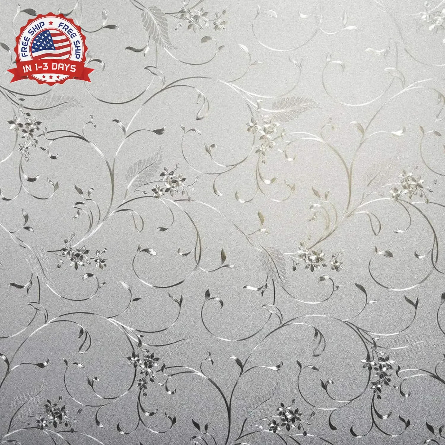 Niviy Window Privacy Film Static Cling Non-Adhesive Window Film Frosted Glass Ba