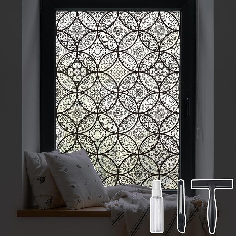 Privacy Window Film UV Blocking Static Cling Home Protection Frosted Glass Tint
