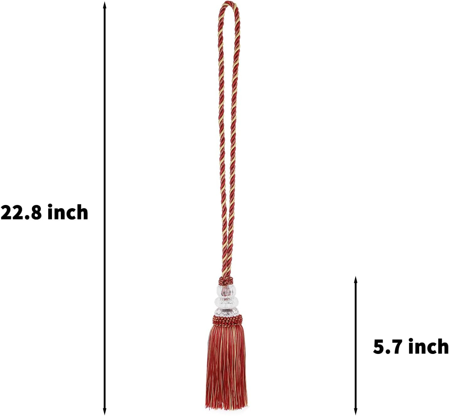 Curtain Tiebacks with Tassel, Outdoor Elegant Decorative Curtain Holdback,Modern