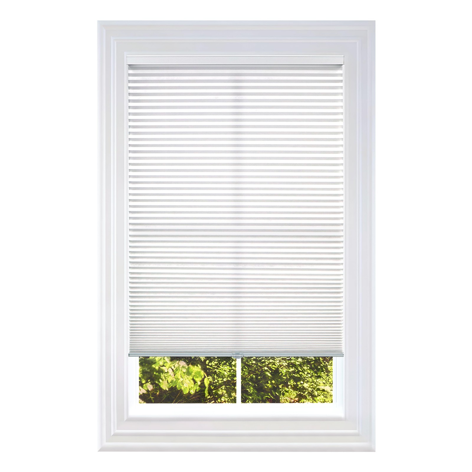 BlindsAvenue Cordless Cellular Honeycomb Shade, Light 32″W x 72″H, White