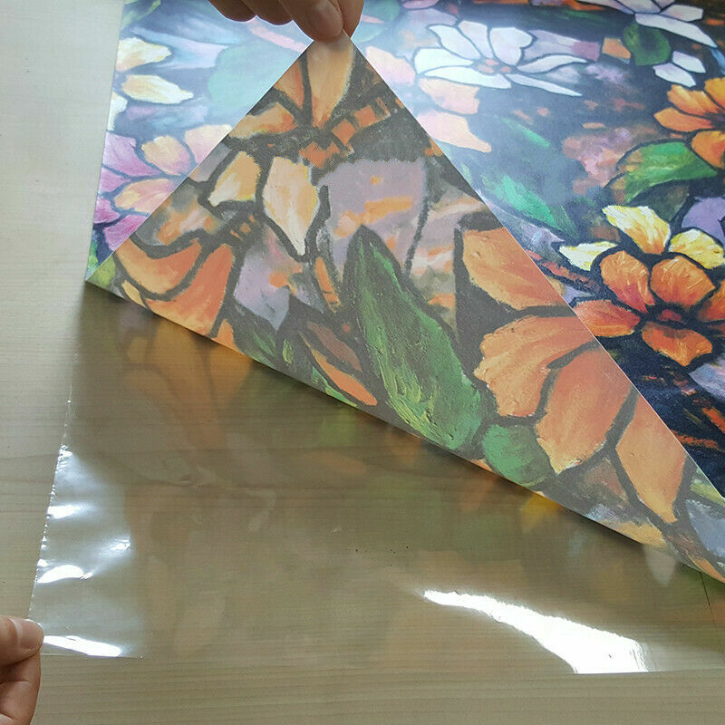 3D Flower Static Window Film Opaque Frosted Stained Glass Sticker Privacy Decor