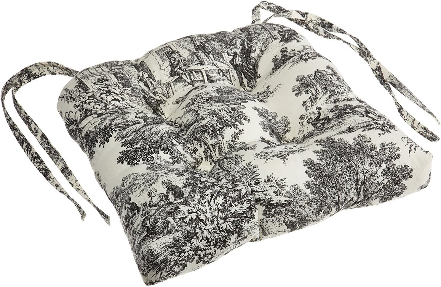 Victoria Park Toile 68-Inch-by-54 Inch Tailored Panel Pair W/ Tiebacks Red