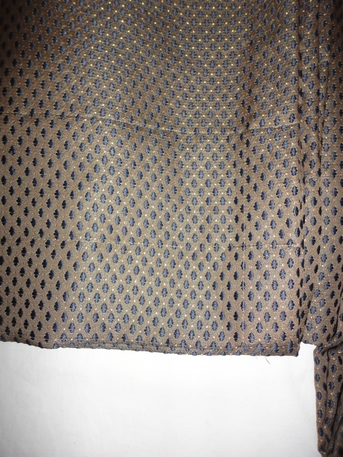 CROSCILL SEBASTIAN BLUE gold diamond dots (2) LINED curtains PANELS 39X84