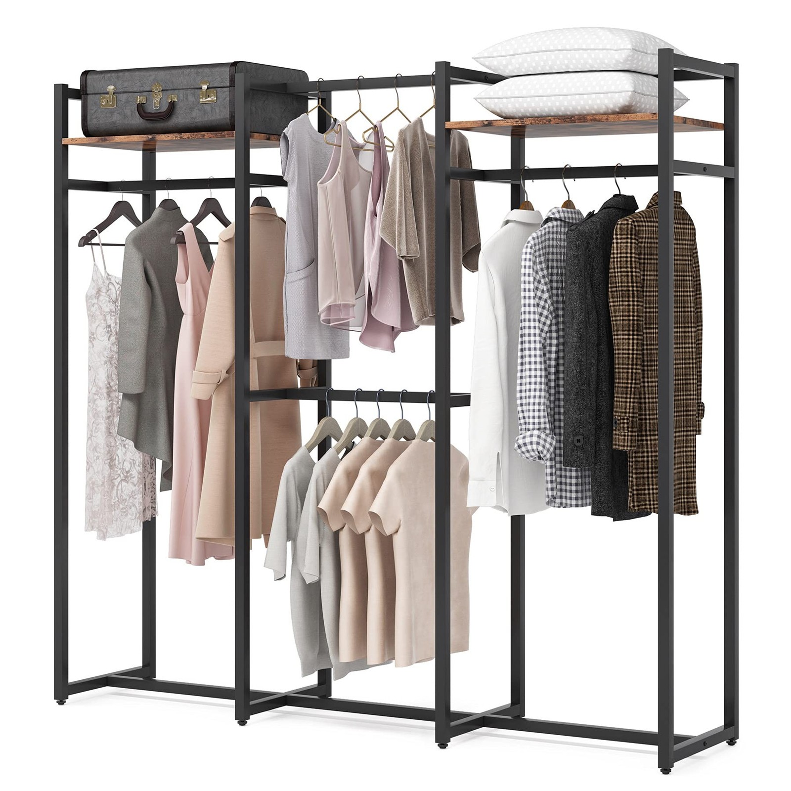 Tribesigns Garment Rack Heavy Duty Clothes Rack, Free Standing Closet Organiz…