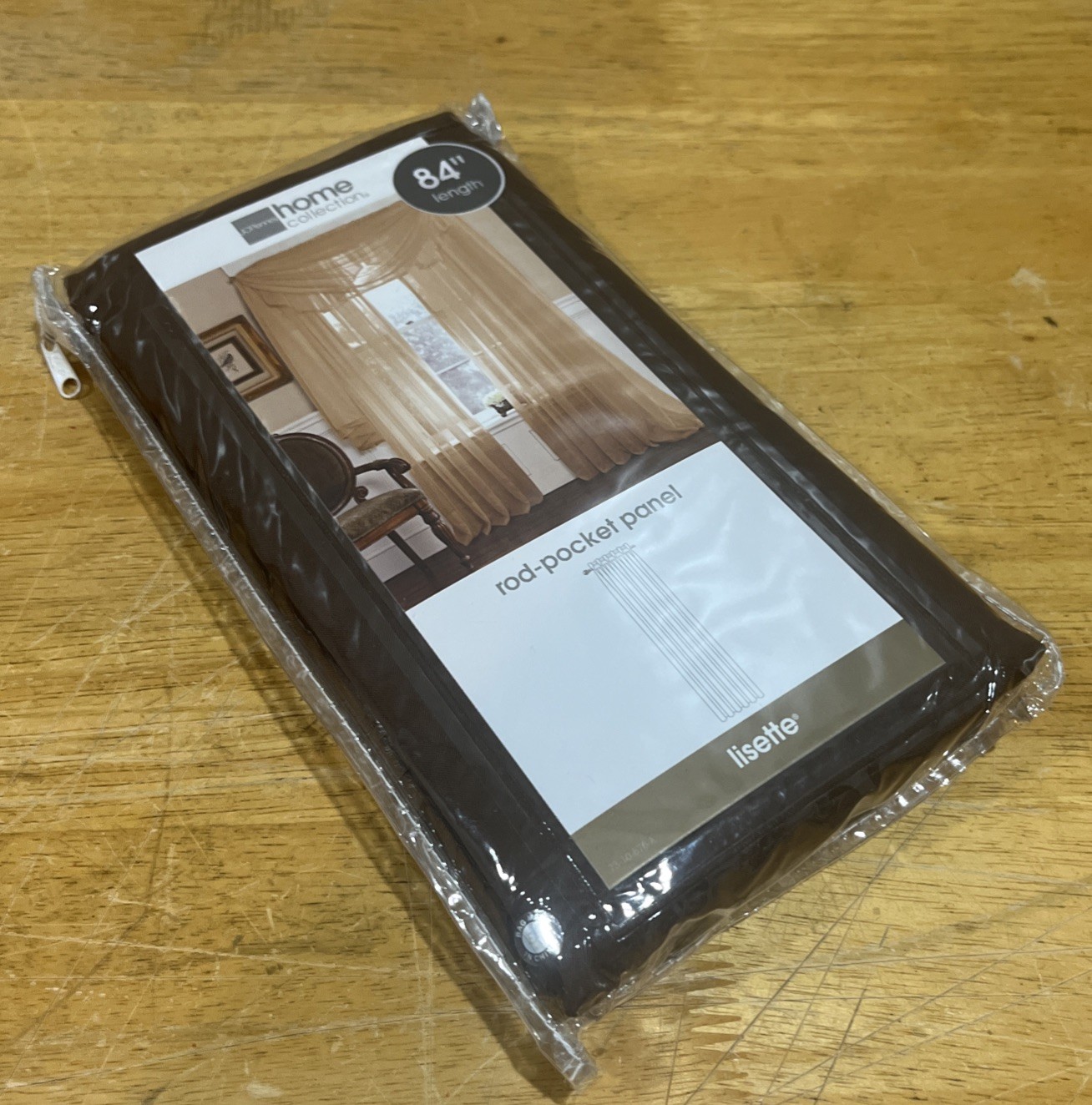JC Penney Chocolate Brown Rod Pocket Panel Lisette Home Collection 60×84″