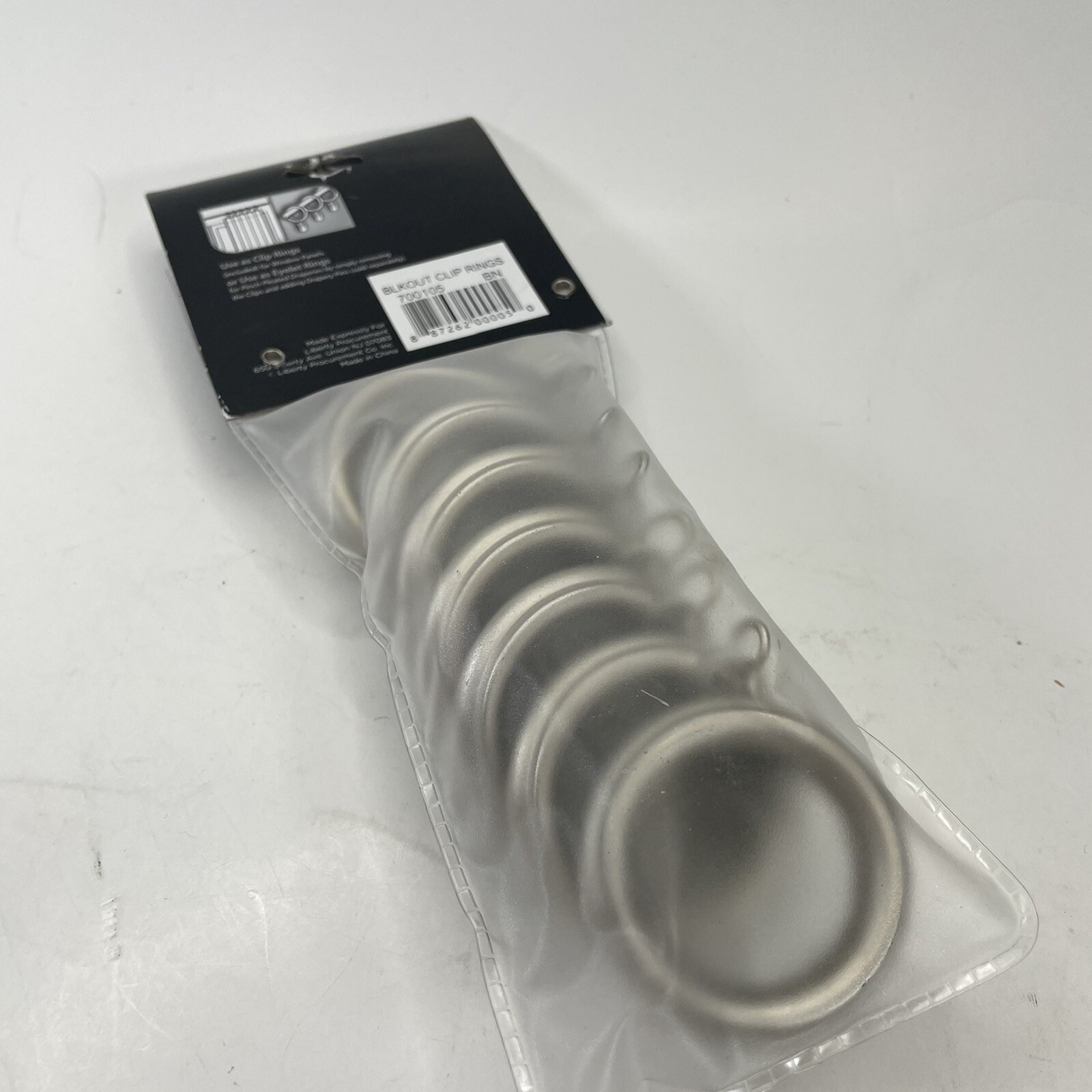 (7-Pk) Total Blockout Clip Rings Brushed Nickel 1 1/4-In 69497803