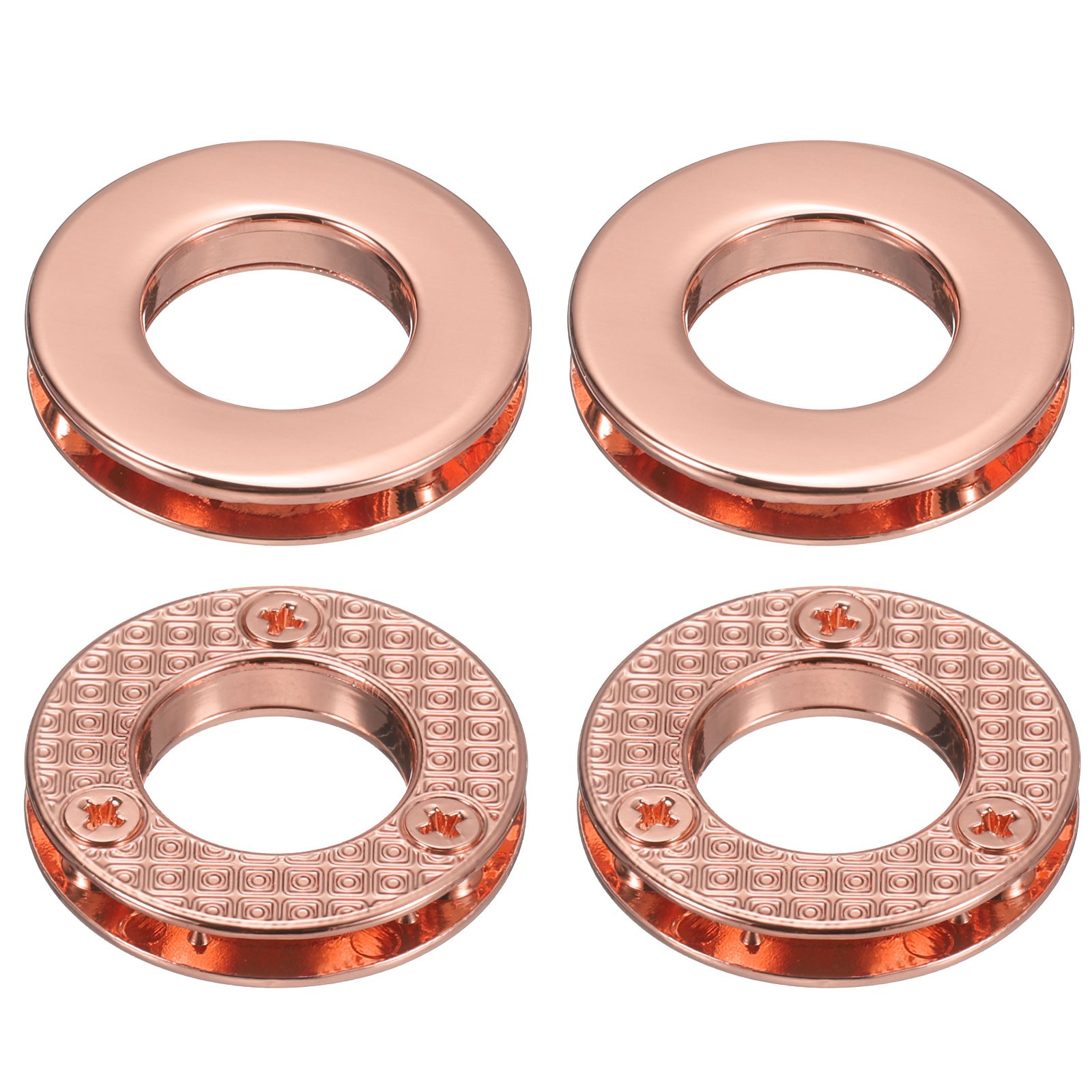 4Pcs Zinc Alloy Curtain Screw Grommets 5/8″ 15.7 Mm Rose Gold