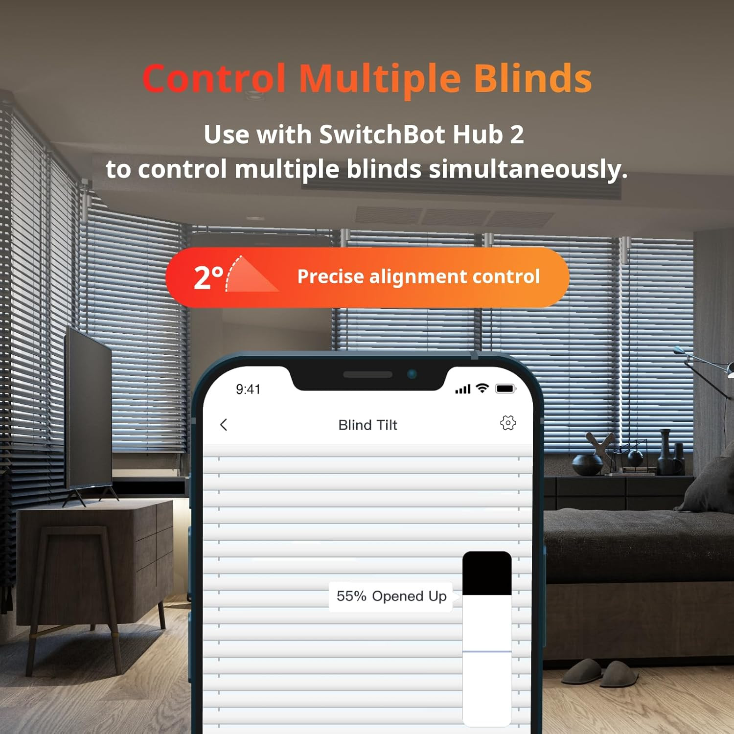 Smart Motorized Blinds 3-Pack with Hub, Alexa & Google Home Compatible