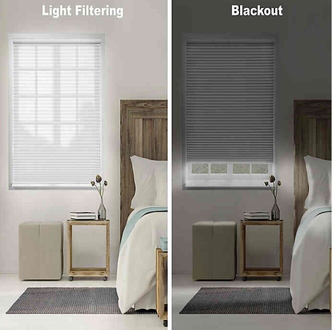 REAL SIMPLE NEW Cordless Cellular Shade Light Filtering 45.5″x 72″ WHITE NEW