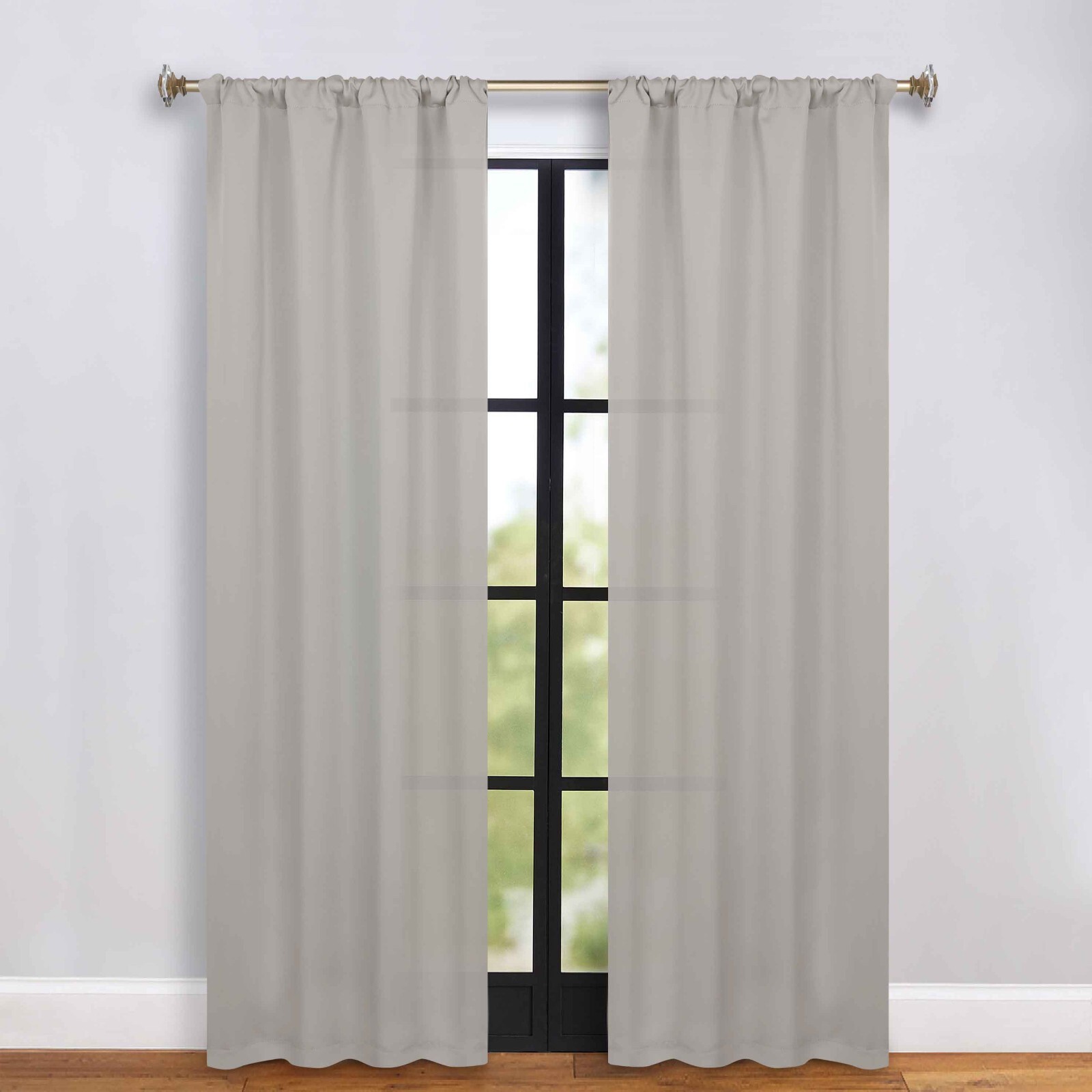 Solid 36″ Wide Machine Washable Room Darkening Blackout Curtains, Set of 2