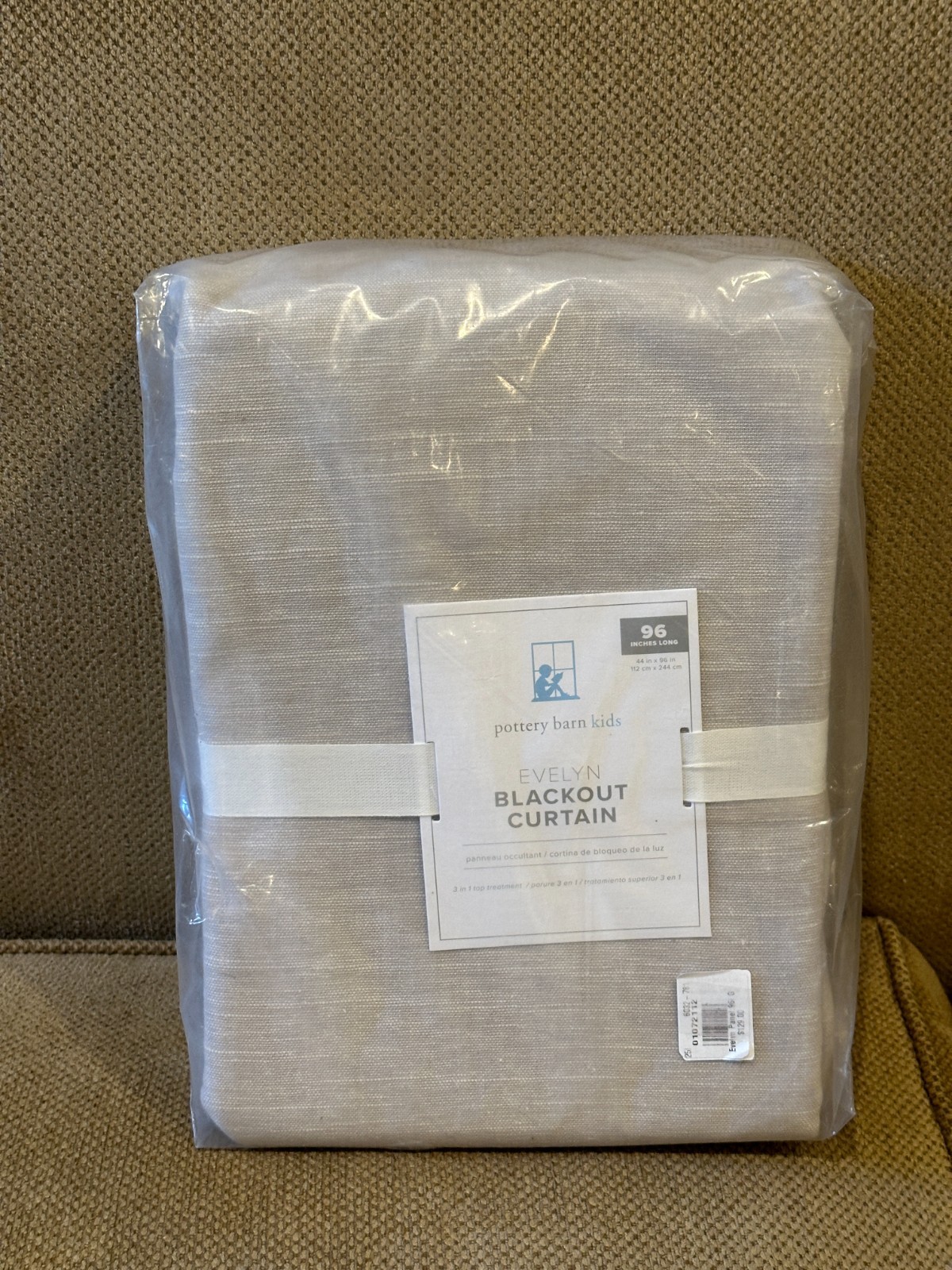 Pottery Barn Kids Evelyn Linen Blackout Curtain Panel FLAX 44 x 96″ NEW w/tags