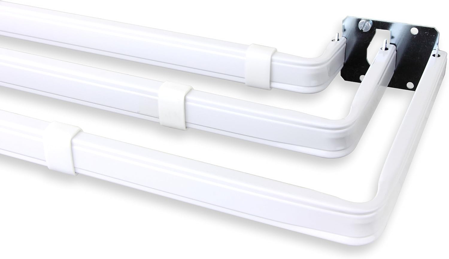 Adjustable Lockseam Triple Curtain Rod 28-48 Inch – Durable Alloy Steel
