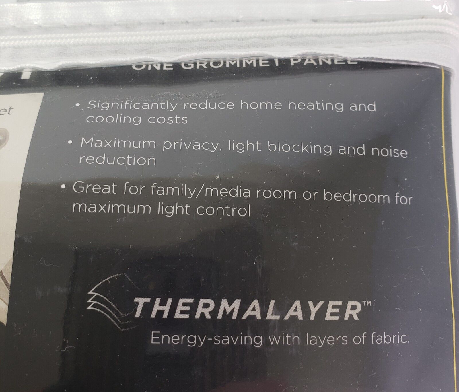 NEW Eclipse Nadya Print Blackout Window 1 Grommet Panel 52×108 Linen Thermalayer