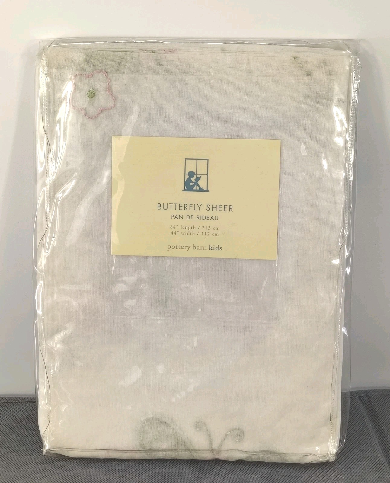 Pottery Barn Kids 2pc Girl’s Butterfly Sheer Curtains Panel 84″ X 44″