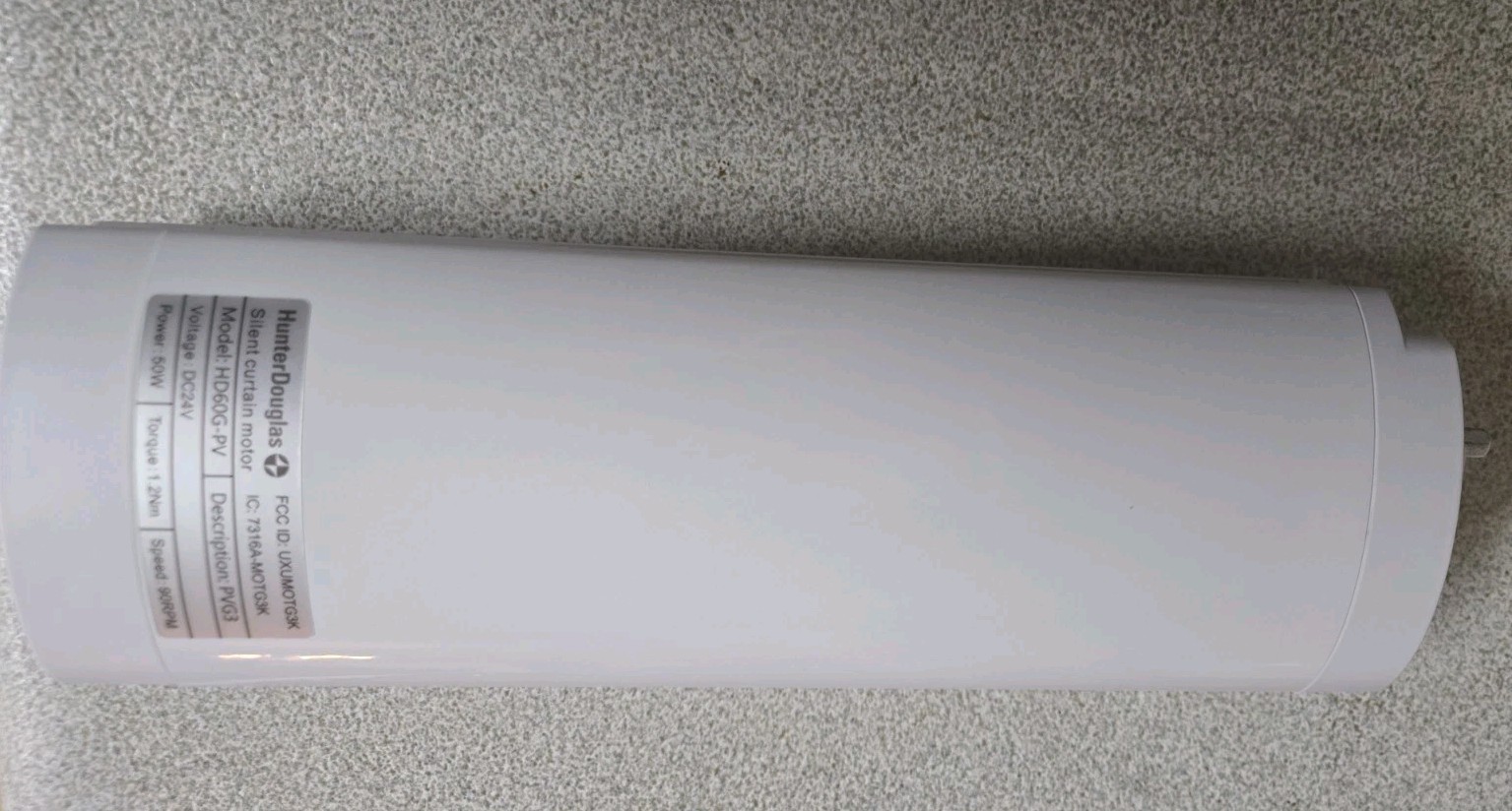 Hunter Douglas Gen 3/Kirsch silent Drapery Motor -HD60G-PV with POWER SUPPLY