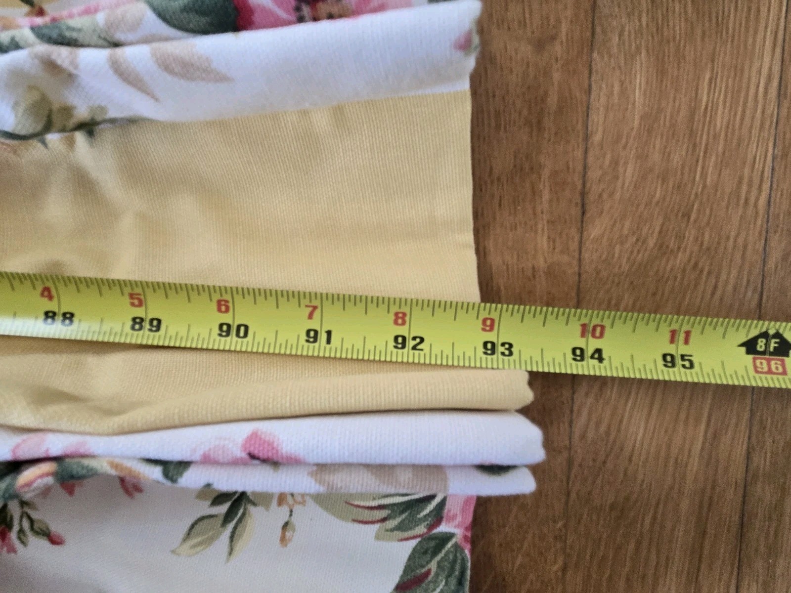 2 Custom Ralph Lauren Water Front Yellow Floral Pinch Pleat Drapes W41xL93