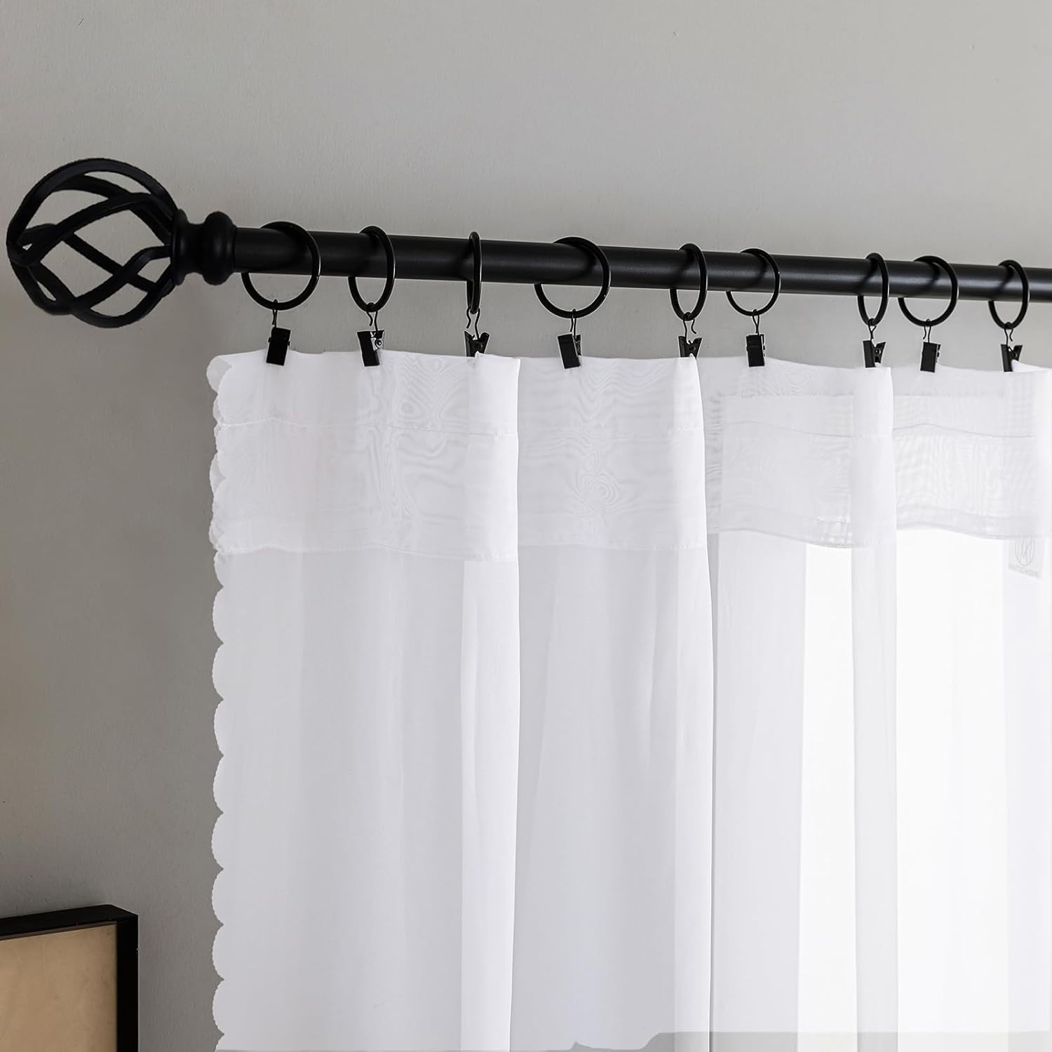Versatile White Sheer Curtains 40″ W x 90″ L – Machine Washable & Elegant Style