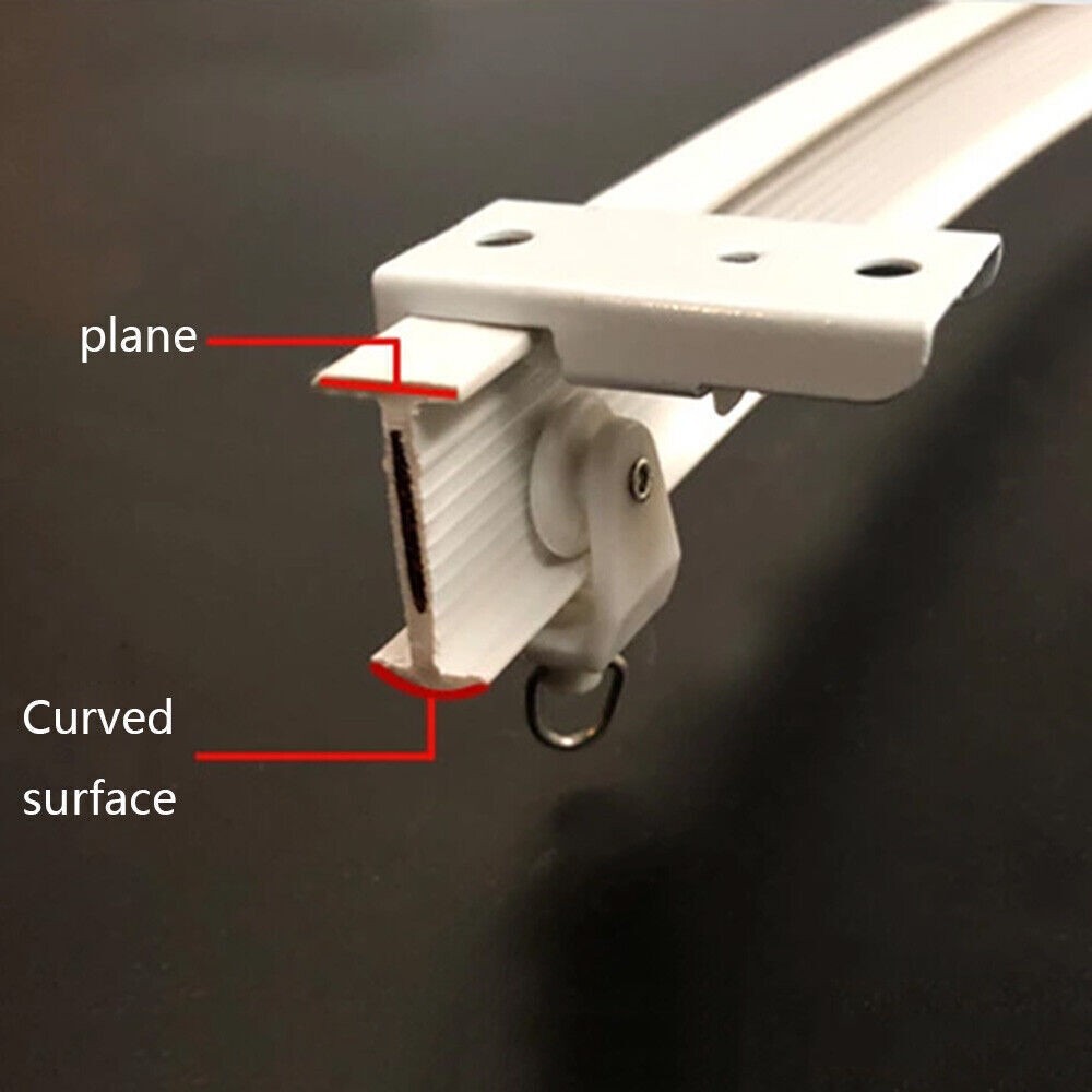 Flexible Ceiling Curtain Track Rail Window Rod Pole Mount System Home Curtain