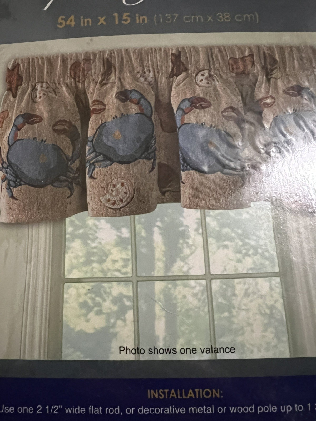 NIP Tapestry Valance Crabs Sea Shells Coastal Nautical Beach Ocean