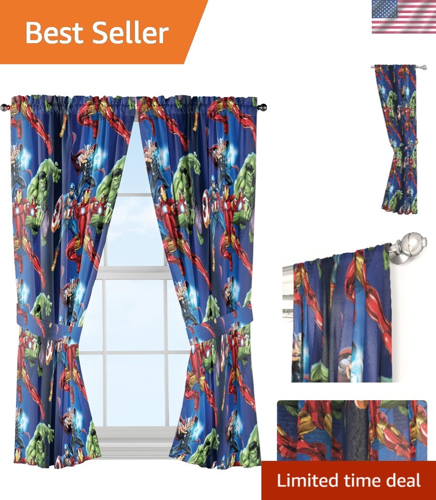 Transform Your Child’s Room – Marvel Avengers Blackout Window Curtains, 63 Inch