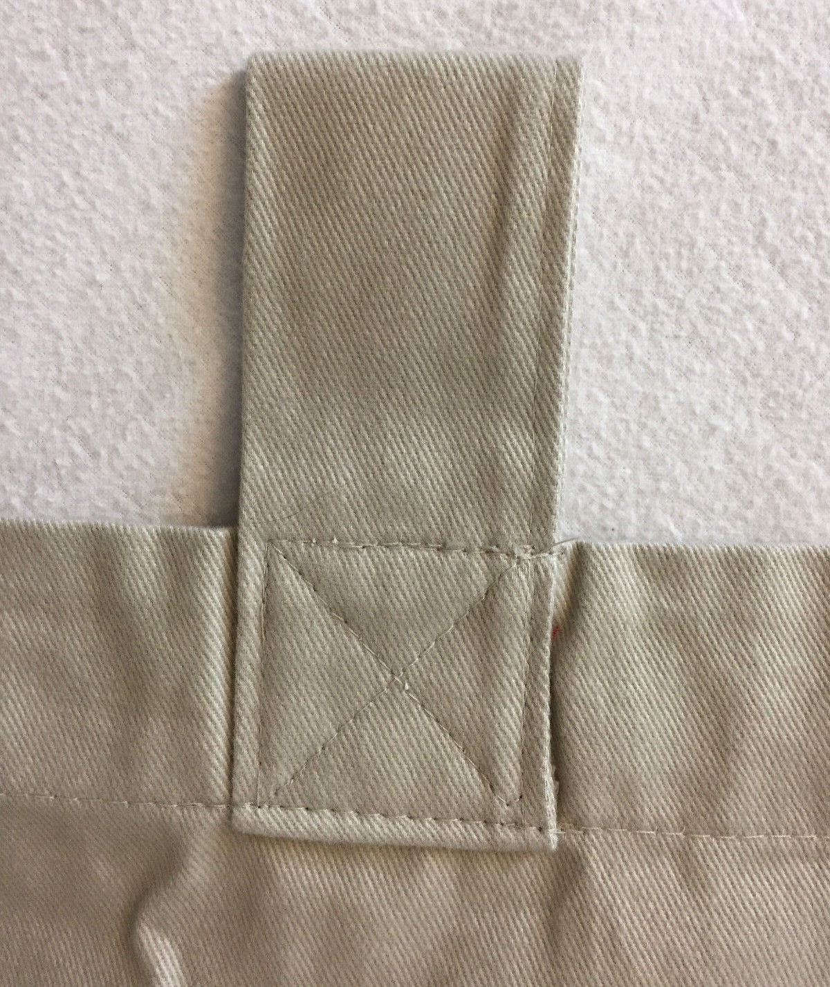 Woolrich Window Valance Beige Tan Brushed Cotton Tab Curtains 52″x 15″ Set of 2