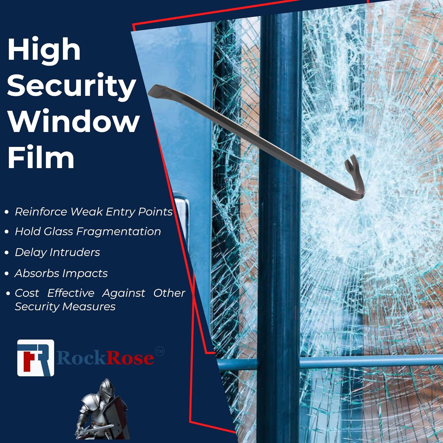 UV 99% Shatterproof Clear Window Film for Home & Office 60″x100