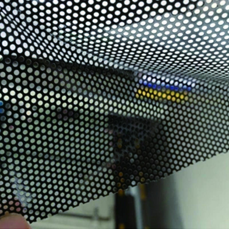 Black Perforated One Way Vision Privacy Window Film car home glass sticker Decor