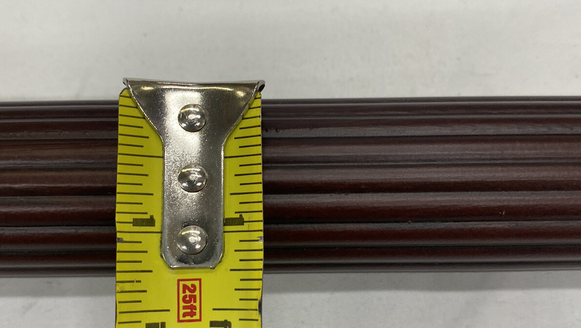 SOLD BY THE FOOT – 1 3/8” Wooden Pole curtain drapery – 1 3/8” Rod – Mahogany