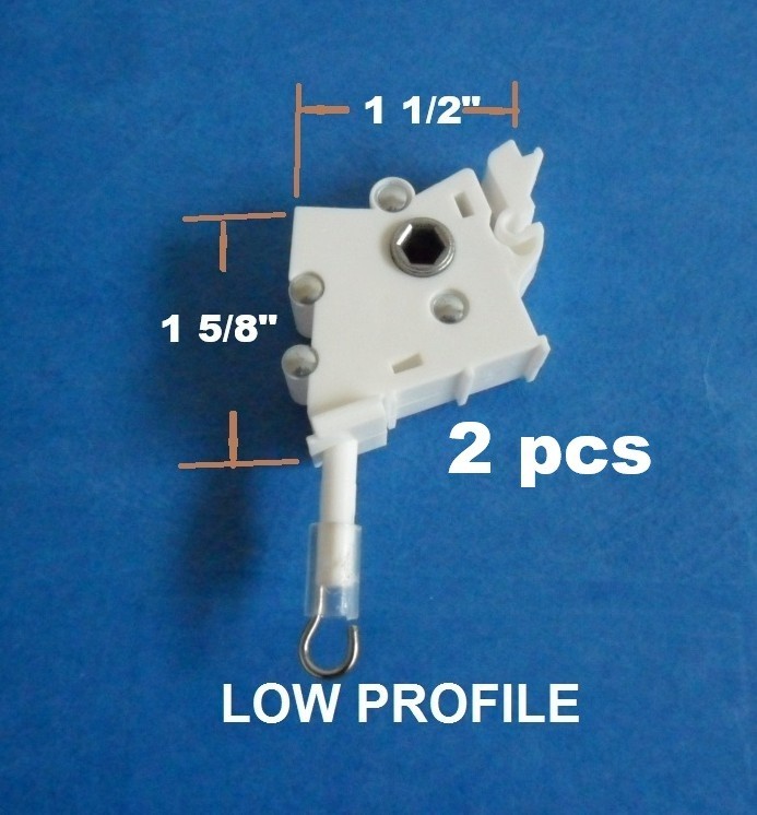 2 pcs White Wand Tilt Control Venetian Blinds Parts Wand Tilter Low Profile