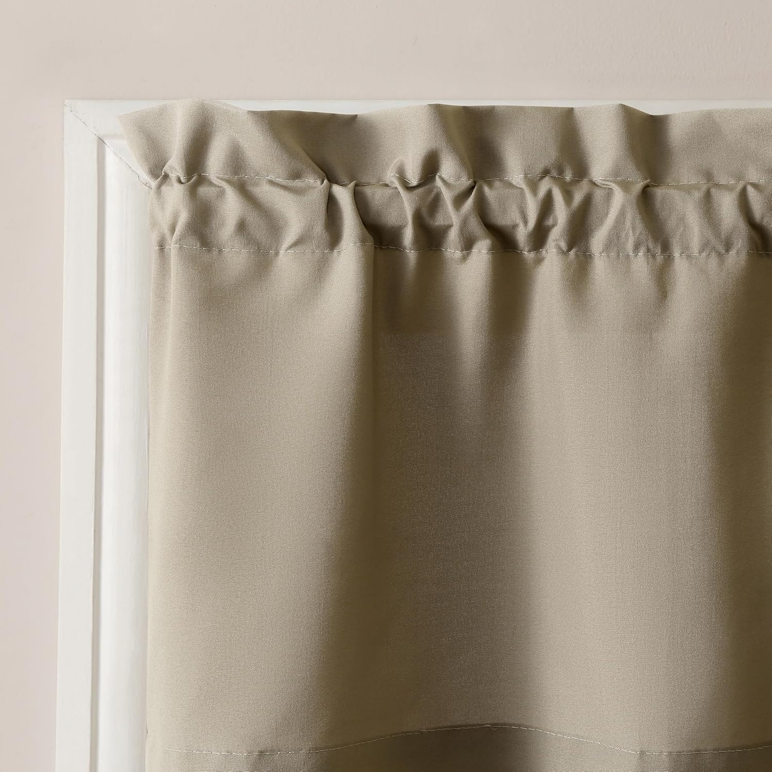 No. 918 Martine Microfiber Semi-Sheer Rod Pocket Kitchen Curtain Valance and Tie