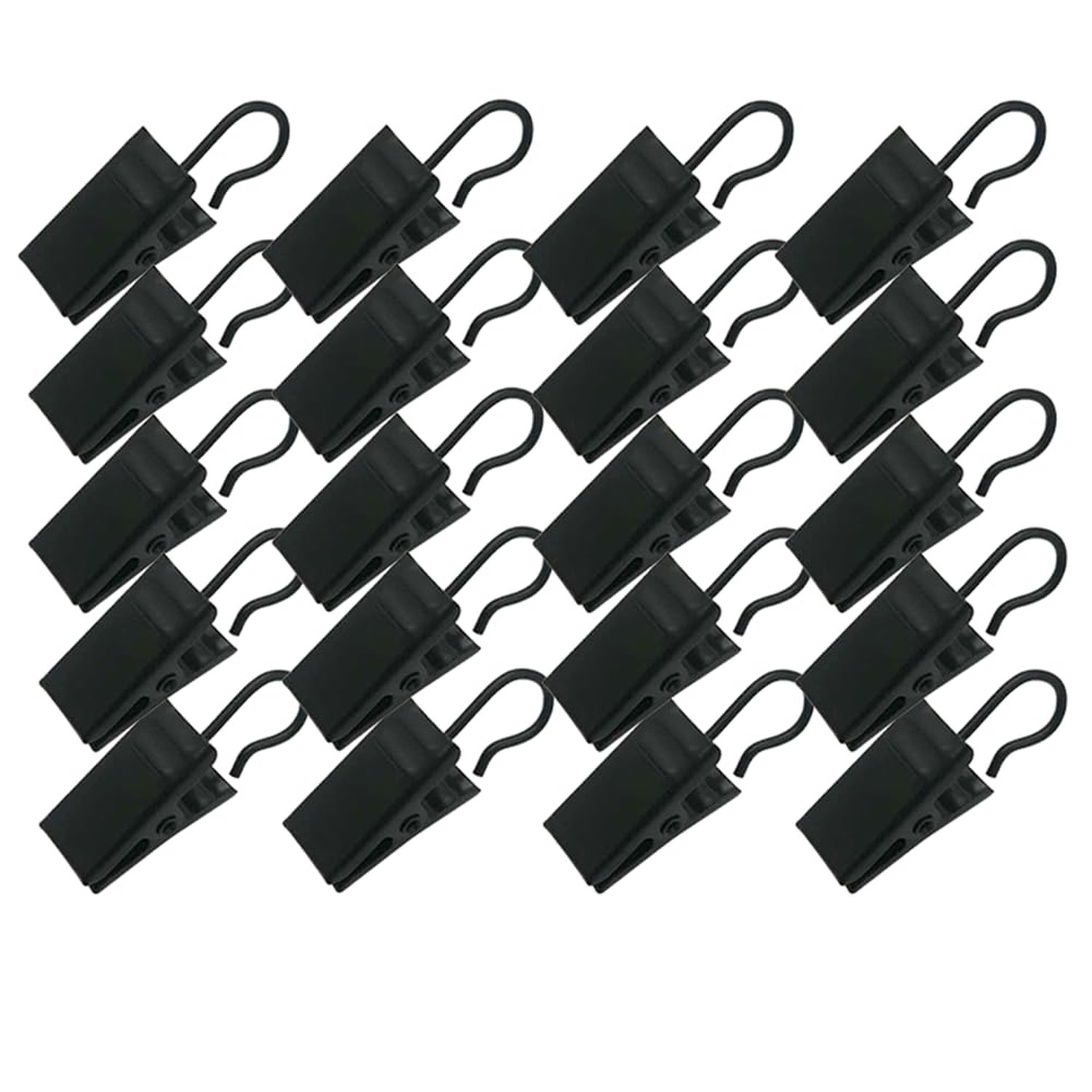 20 Pack Small Heavy-Duty Hook Clip Set Metal Curtain Hangers Clips for Clip P…