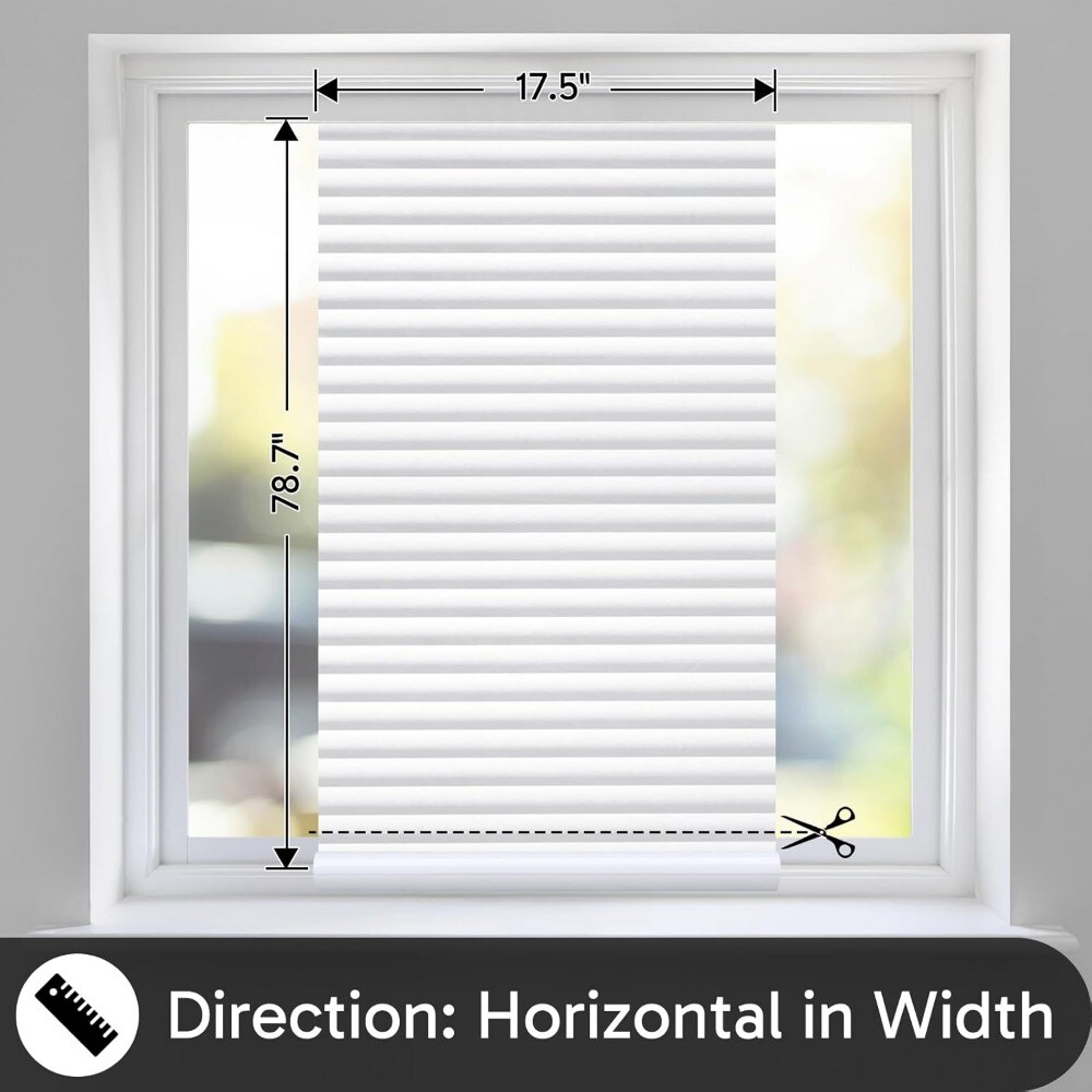 rabbitgoo Window Privacy Film Frosted Blinds Static Cling Anti-UV for Bathroom
