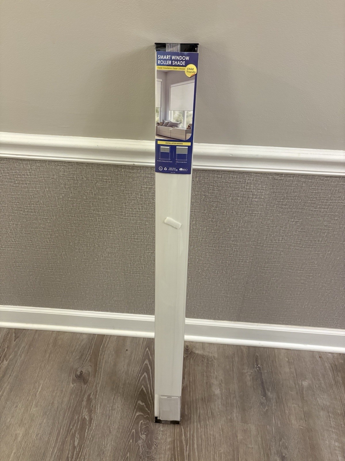MANSIX MOTORIZED BLACKOUT ROLLER BLINDS NO DRILL 34.5X72 WHITE SMART SHADE NEW