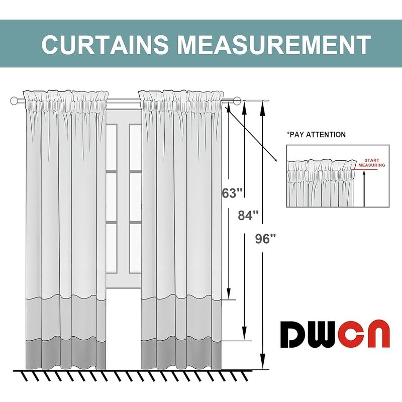 Thermal Insulated Blackout Curtains Light Blocking Noise Reduction Room Panels