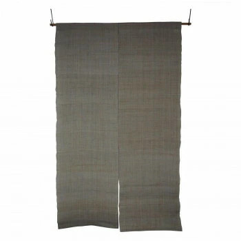 Hemp fabric noren in a mouse grey color approximately 88cm in widt From Japan