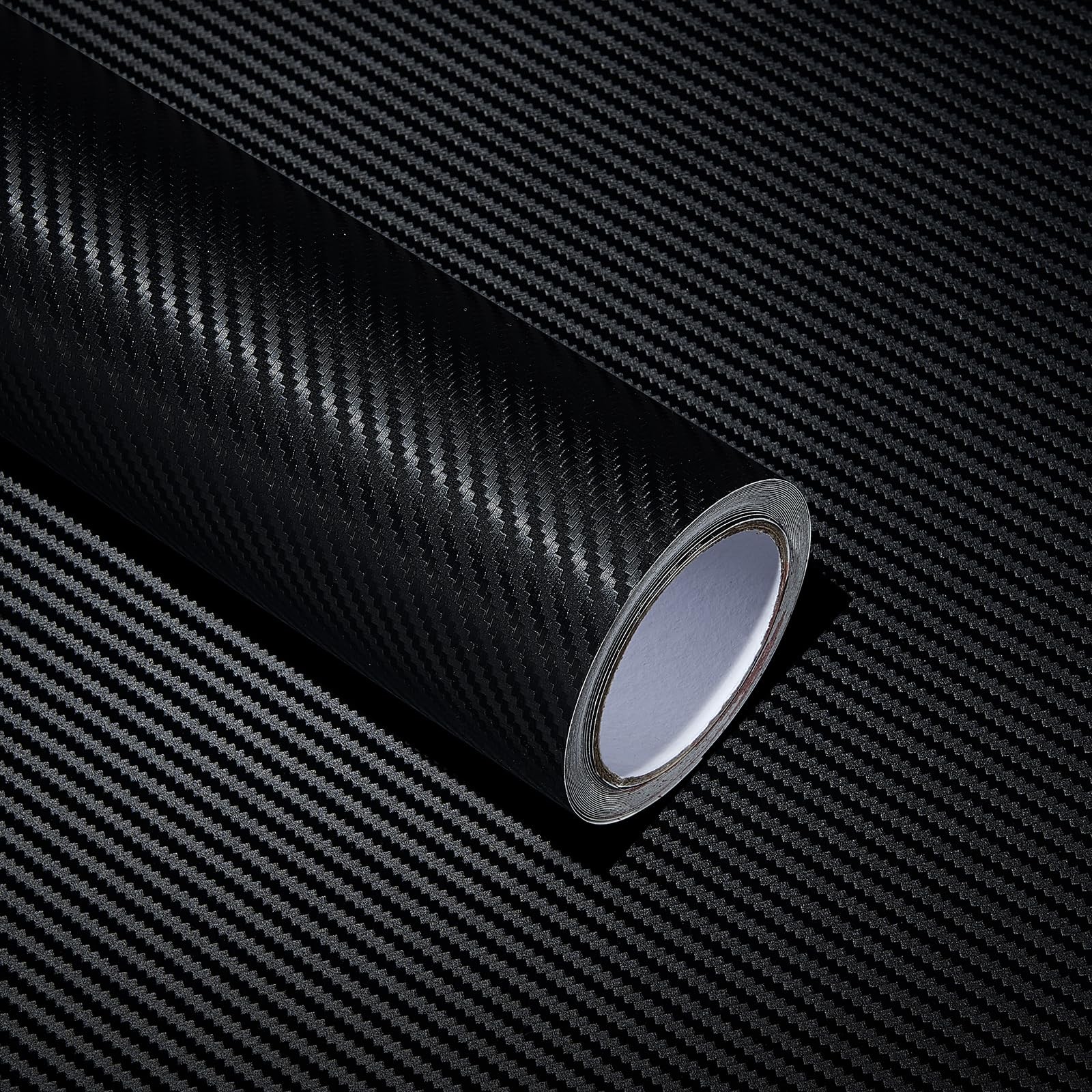 ANT 12inch x 10ft Black Carbon Fiber Car Wrap Vinyl x 10ft,