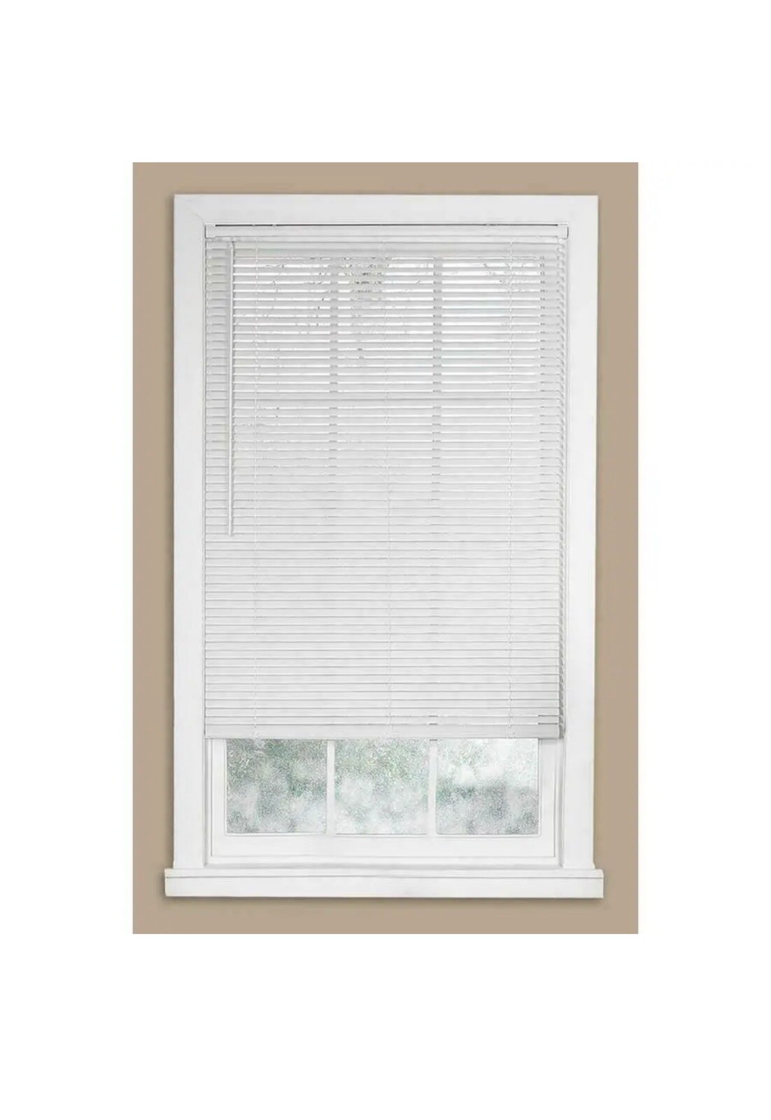 Nien 1″ Cordless White Vinyl Light Filtering Window Mini Blinds 22.5”x72”