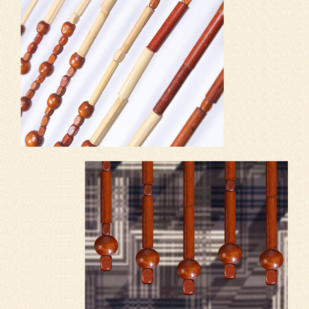 90x175CM Wooden Beaded Bamboo Door Curtain Hanging Fly Screen Blind Divider Room