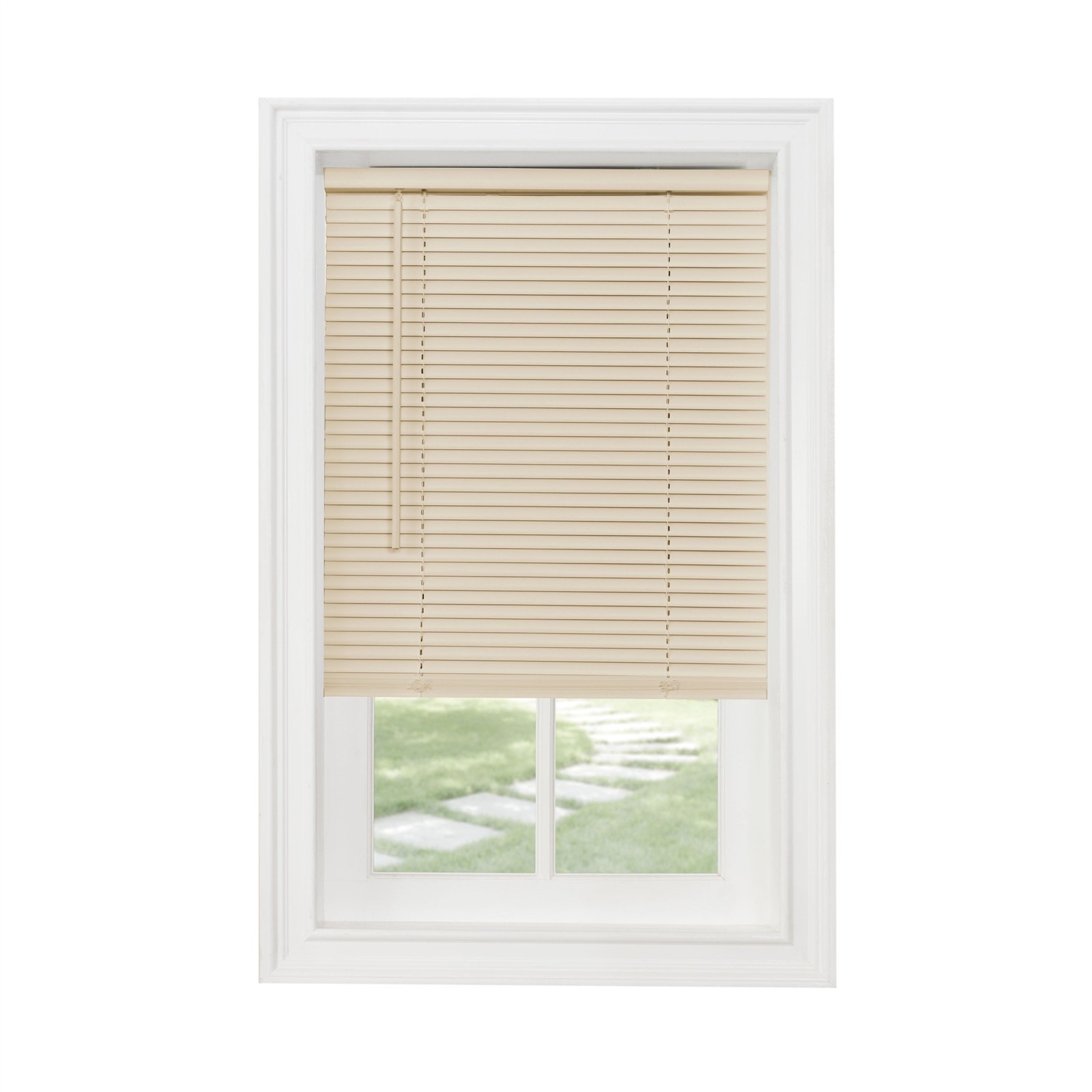 Achim 34 x 72 in. GII Morningstar Cordless Vinyl Mini Blind, Alabaster