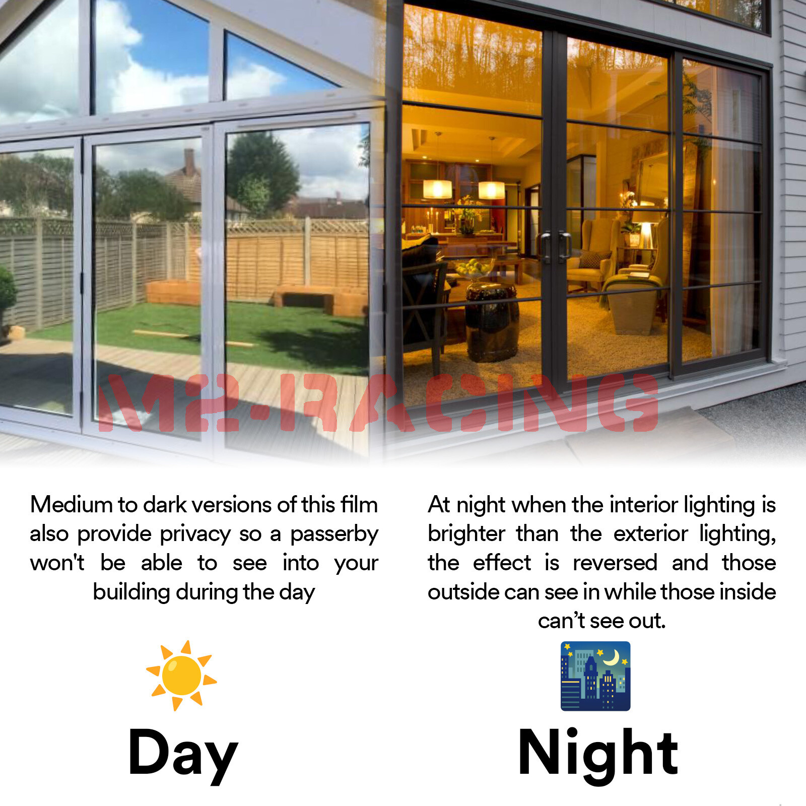 Green Chrome Window Tint One Way Mirror Film UV Heat Reflective Home Office #12