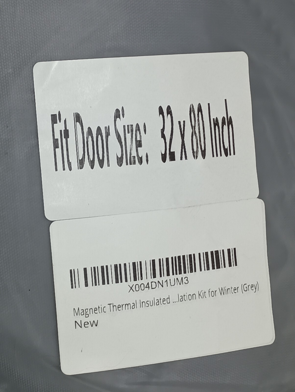 Magnetic Door Screen for Summer or Winter Heavy Duty Thermal Grey 32×80