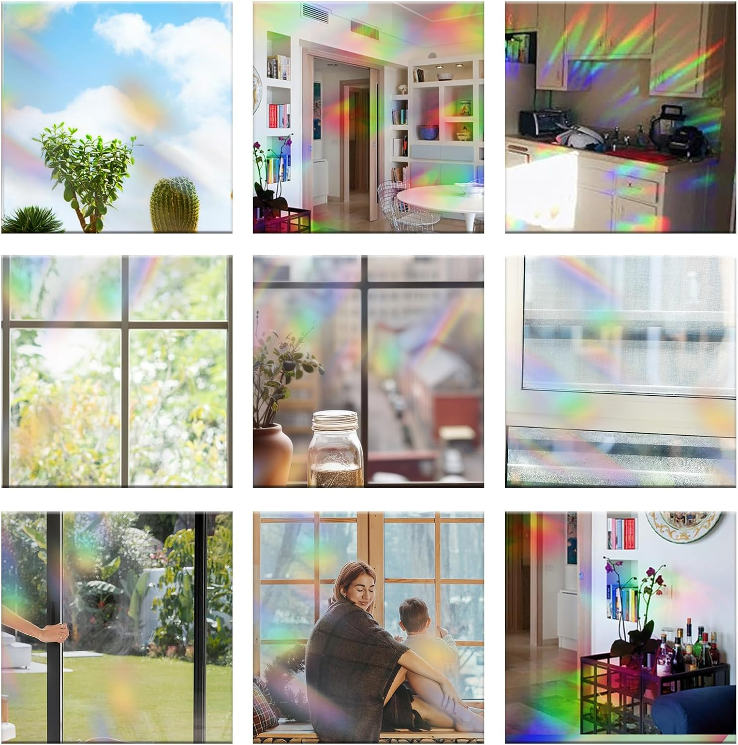 33pcs Prism Window Decals to Prevent Bird Strikes Prevention Window Stickers for