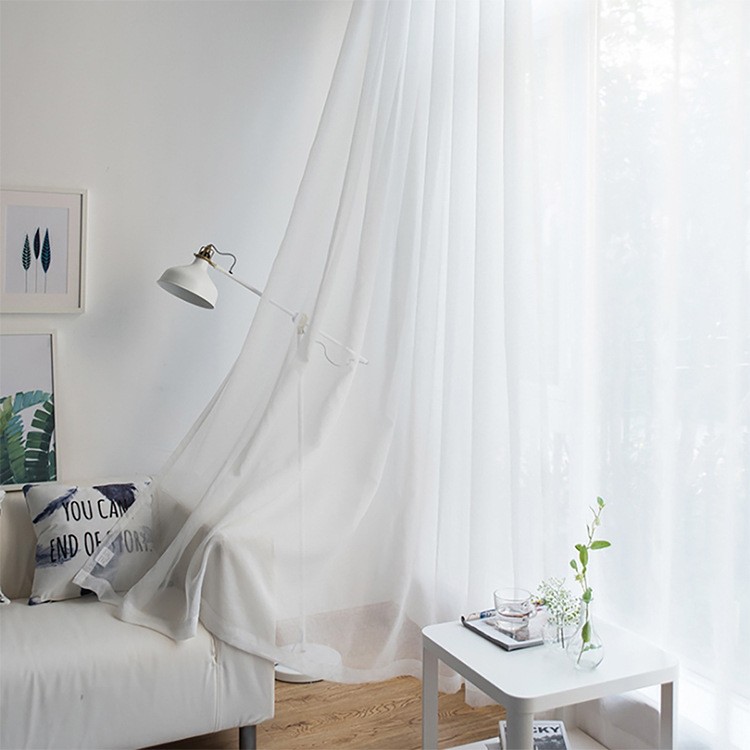Modern Minimalist Pastoral Curtain & Sheer for Living Room Bedroom Study